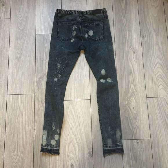 Represent Black Distressed Skinny Jeans - Picture 2 of 2